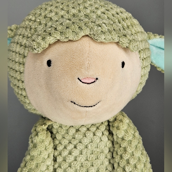 Hallmark There for You Crew Green Waffle Terry Cloth Lamb Plush Stuffed Animal - Picture 9 of 12